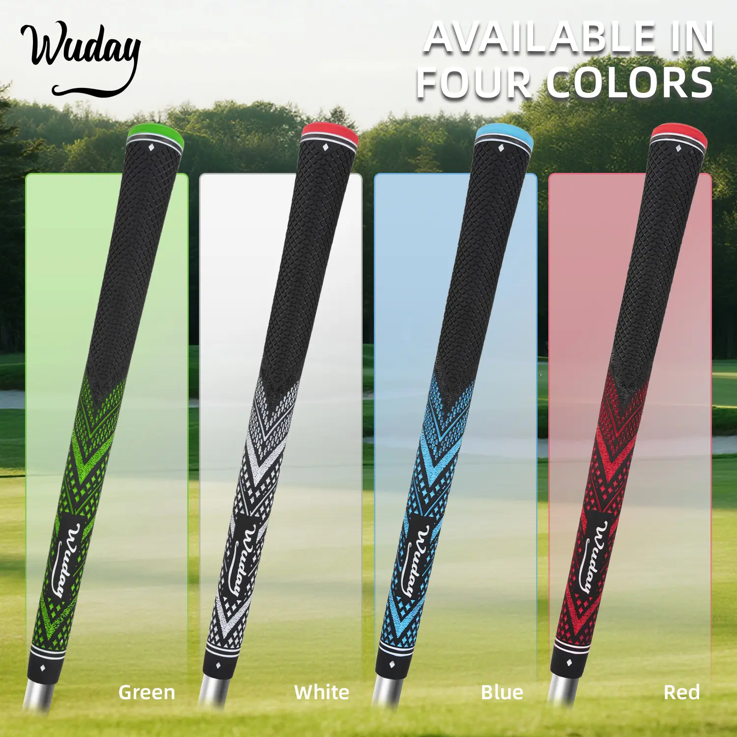 WUDAY 10-Pack Golf Grips Non-Slip, Sweat-Proof & Built to Last (4 Colors)