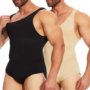 CATTIBOR Menswear Men's One Piece Bodysuit Shapewear,Men Full Body Shaper Sports Underwear Shaping Waist,Perfect For GYM & Workouts Spring Menswear For All Season