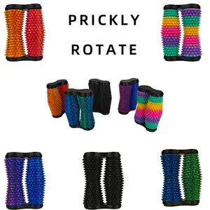 Prickly Spinny Click Dual Axis Rolling Pain Fidget Toy with Sharp Spikes & Satisfying Spinner for Stress Relief & Tactile Stimulation Sensory Grippie Set Relaxation Stick Solution