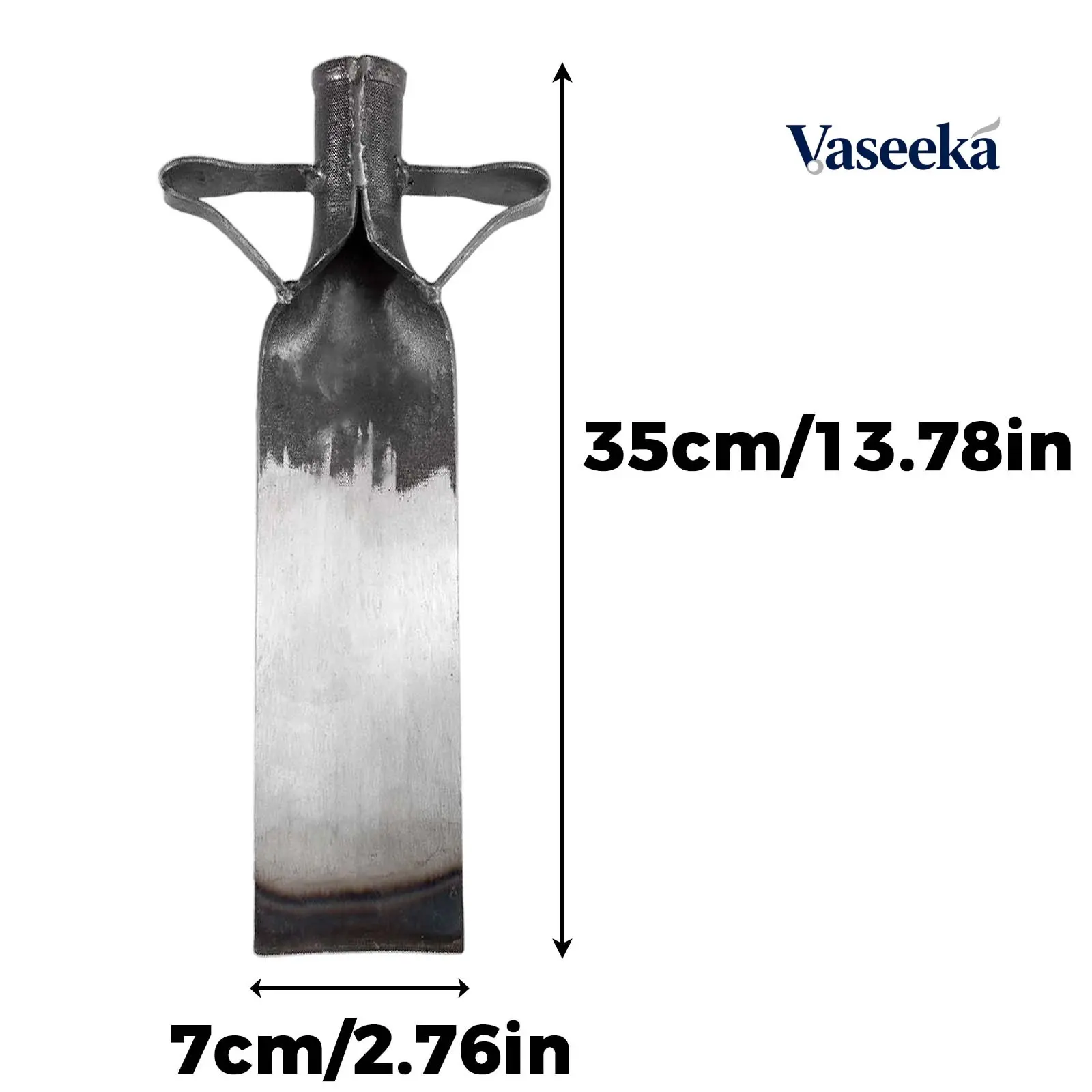 Vaseeka Manganese Steel Garden Trowel - 35cm Height, Sharp Edge, Sturdy Construction, Ideal for Home Gardeners, with Hoe Auger Bit for Digging, Weeding, Planting (Garden Tool)