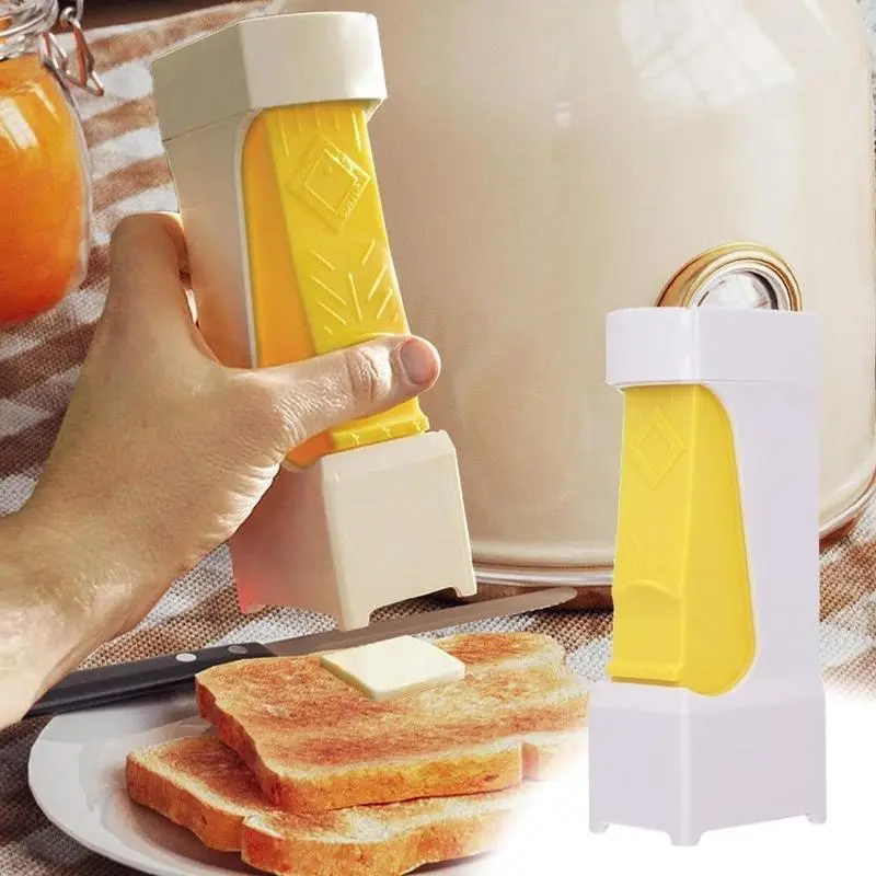 UFORU Butter Cutter, One Click Stick Butter Cutter Slicer Single Stick, Butters UFORU Dispenser and Storage Case, Cheese Splitter with Stainless Steel Blade for Quickly Making Bread, Cakes, Breakfast