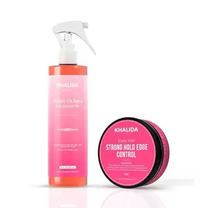 Laid & Slay Haircare Bundle - High Quality Heatless Edge Control & Refreshing Spray for Sleek, Long-Lasting Ponytails. Great for textured hair, 4C approved