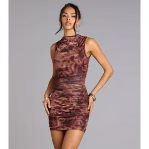 Catch My Glow Mesh Bodycon Mini Dress