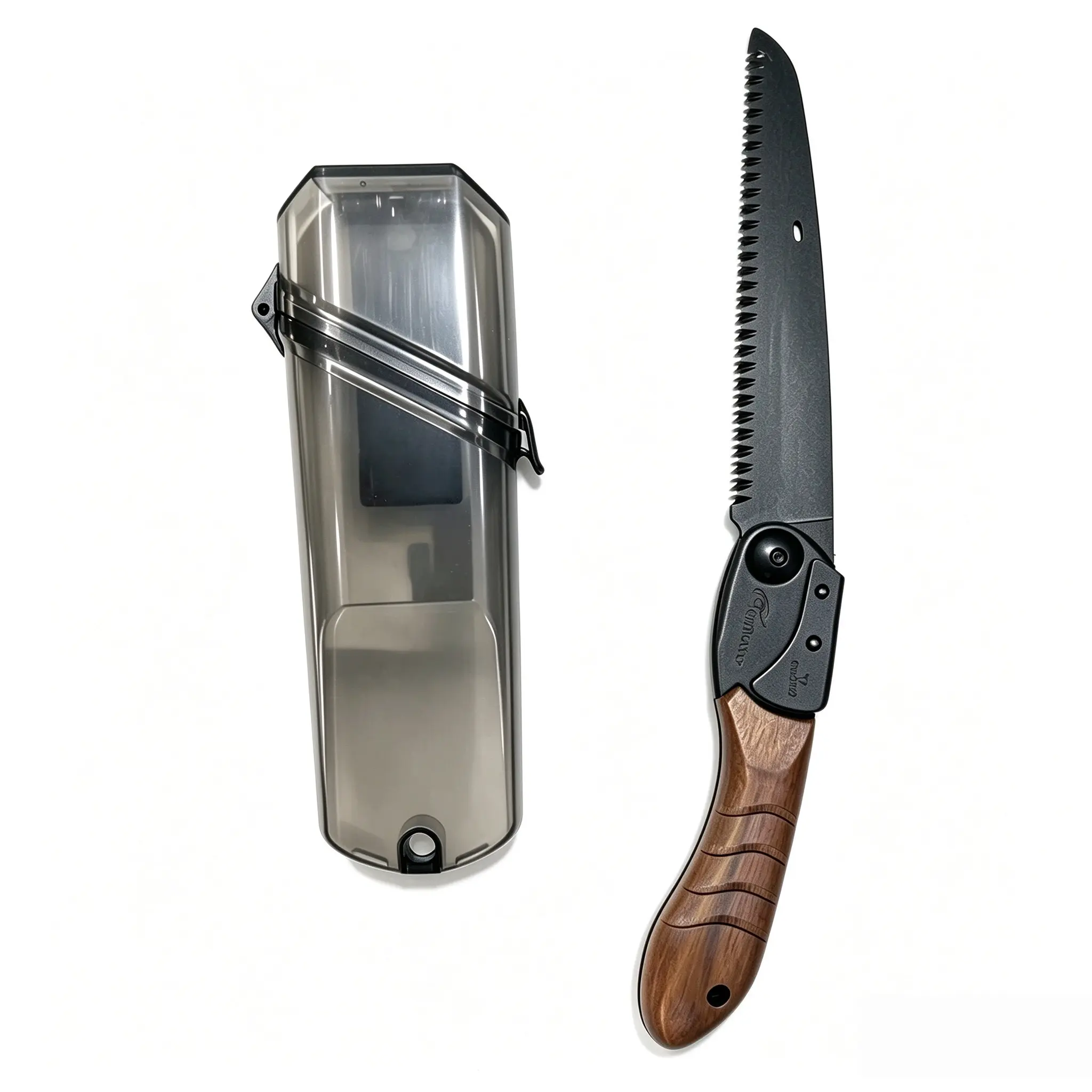 Premium Heavy-Duty Folding Saw with Walnut Handle, SK85 Steel Pruning Hand Saw for Camping,Gardening, Pruning, Wood Cutting,DIY Enthusiasts , Branch Trimming, portable hand saw,Includes Leather Cord & Protective Case