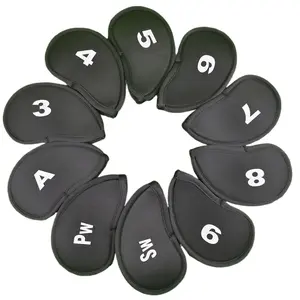 10-Piece Golf Iron Head Covers, Scratch-Resistant & Wear-Resistant, Simple & Practical, Universal Fit Golf Club Head Protectors