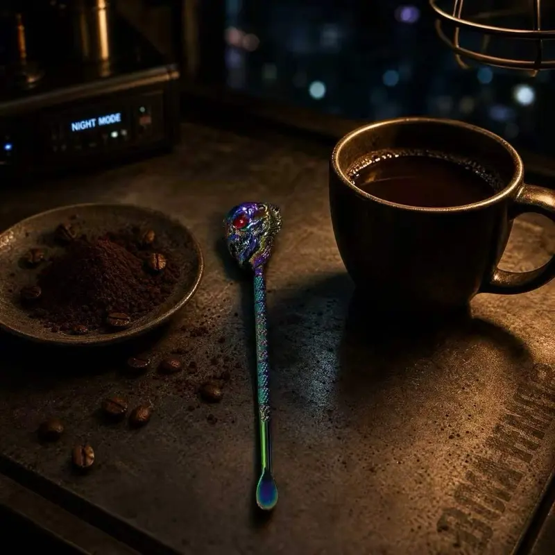 Cool skull shape pendant scoop，coffee bean powder scoop