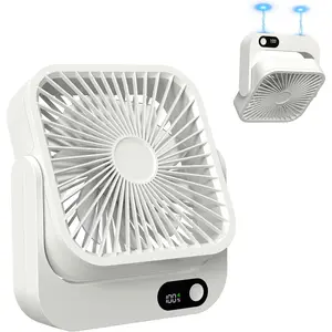 Magnetic Cruise Ship Approved Fan, 5000mAh Battery Operated Portable Fan with 5 Speeds, Magnetically Sticks on Cabin Ceilings and Walls, Cruise Essentials 2026 - White