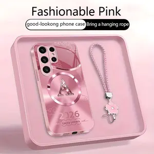 Suitable for [Galaxy S23 Ultra] high-end MagSafe phone case，Features a magnetic attachment function，features magnetic attachment; includes a free lanyard.YM99