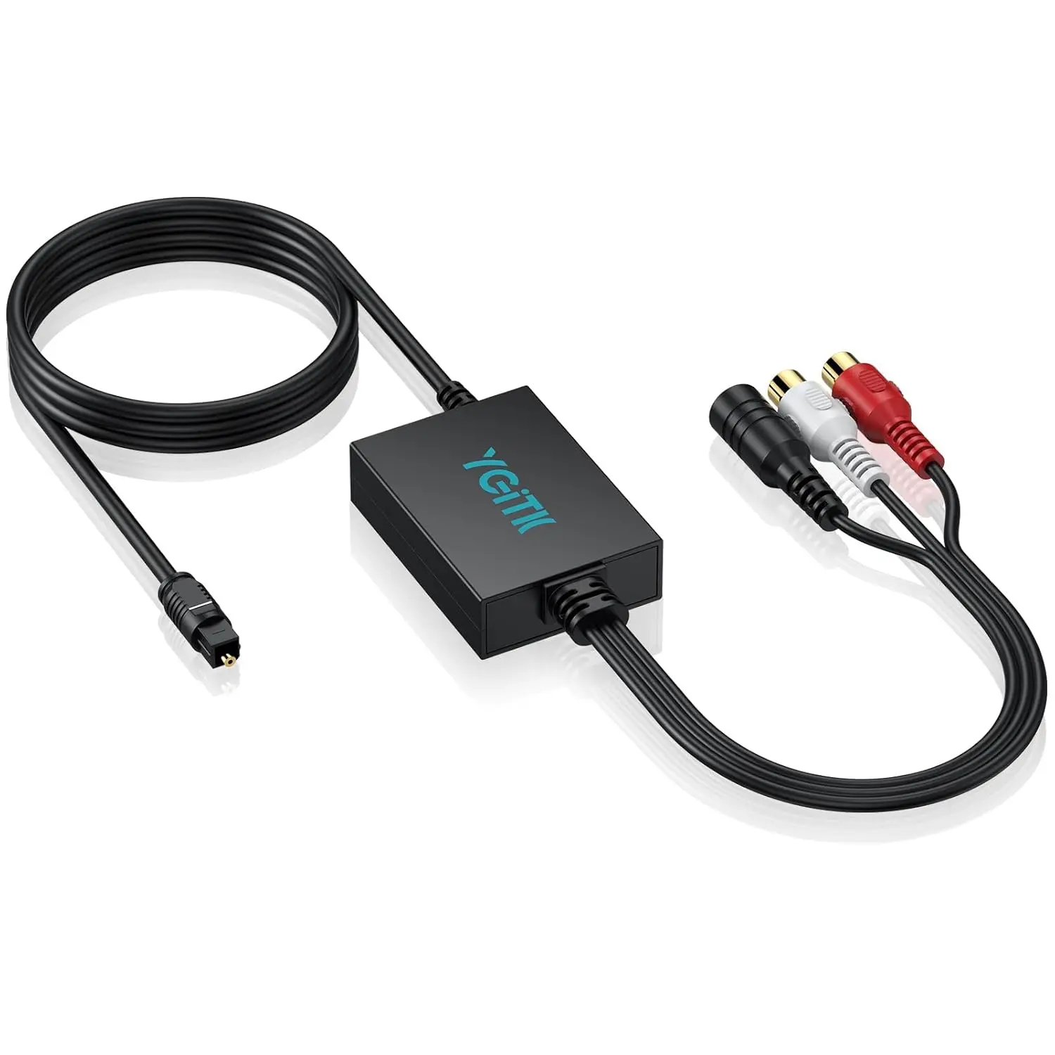 192kHz DAC Digital to Analog Audio Converter SPDIF to RCA+3.5mm Converter with Digital Audio Optical Cable,SPDIF Toslink Optical to RCA Converter for HDTV,DVD,Blu-Ray Players and Game Consoles