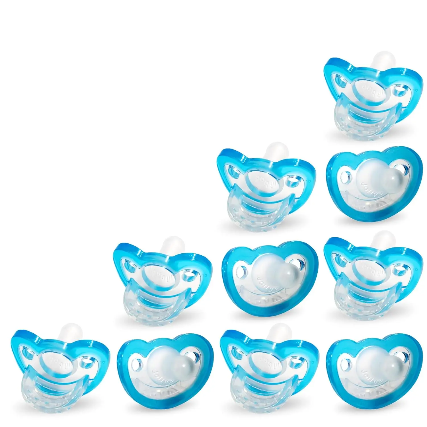 Orthodontic Pacifiers, 4 Pack for Babies 3 Months and Up, Natural Shaped, Medical-Grade and BPA-Free, Hospital Grade - Blue, Orthodontic Binky, Orthodontic Accessories