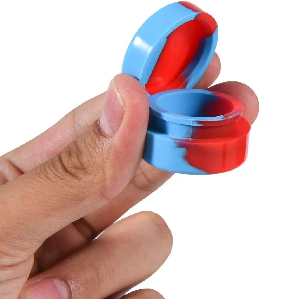 32pcs 5ML Food Grade Silicone Wax Jar Containers, Silicone Cosmetic Storage Box, Oil Classification Containe,Oil Storage Jars, Waterproof, Leak-Proof, Portable, Easily Cleanable, Fits Pockets or Bags,Containers For Smoking Pipes Jar Storage Box