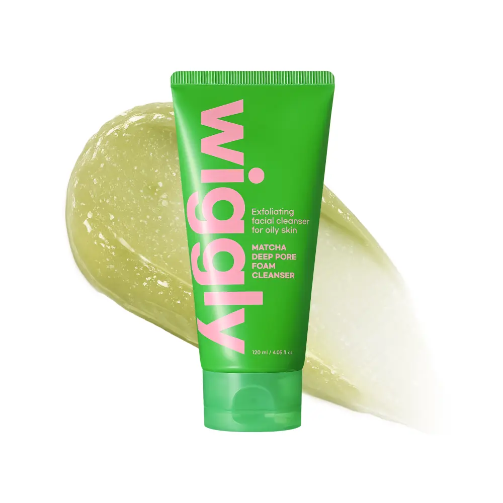 [WIGGLY] Matcha Deep Pore Foam Cleanser, Face Wash for Clogged Pores & Acne-Prone Skin, Low-Irritation | Korean Skin Care