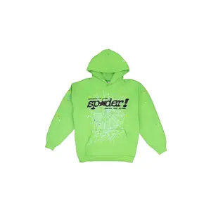 Rhinestone Punk V2 Hoodie "Slime Green" SP5der369