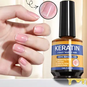 Keratin 3 Day Nail Care, Nail Gloss, Cuticle Oil, Vitamin e Oil, Nail Supplies, Nail Care Liquid, Plant Essential Oil For Damaged Nail, Nail Caps & Edges, Moisturizing Gloss, Easy Application, Cuticle Treatment Oil-15Ml