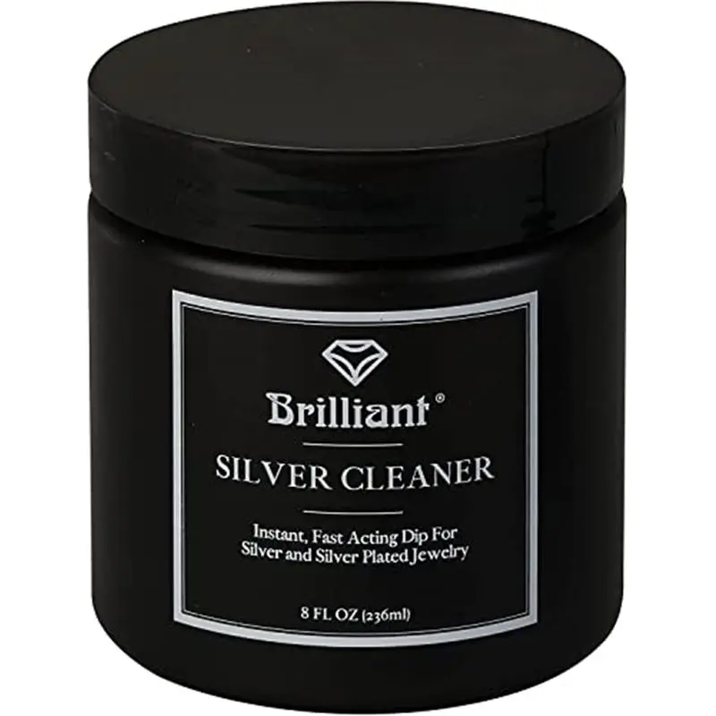Brilliant Silver Polishing Cleaner, 8 Oz Household Cleaner with Cleaning Brush