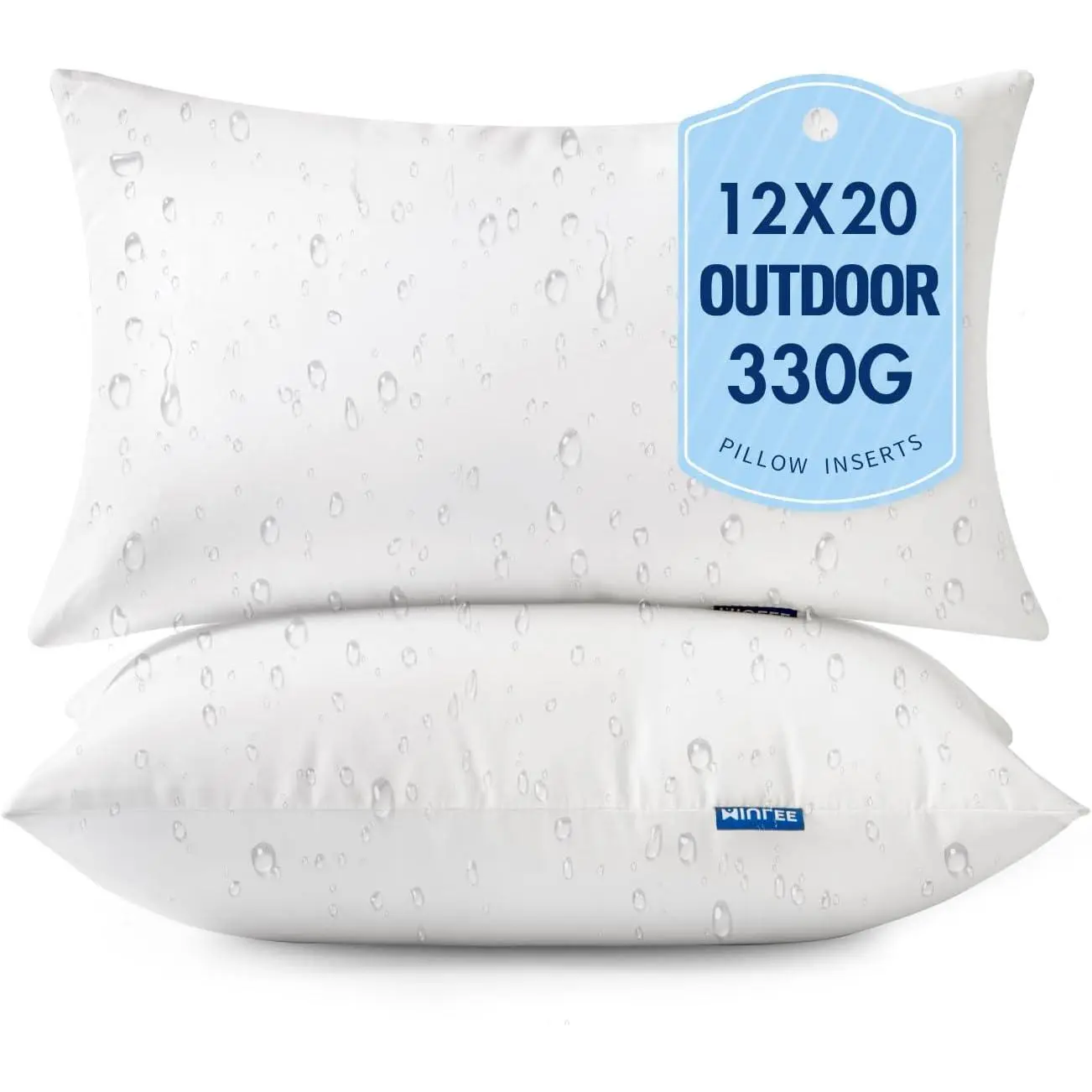 12x20 Outdoor Pillows,Set of 2 Throw Pillows ,Soft Support Throw Inserts Decorative Water Resistant for Patio Furniture and Garden