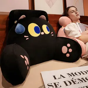 Kawaii Soft Lumbar Pillow with Washable Cover, Comfortable Rest Cushion for Home & Car Use, Perfect for Relaxed Seating