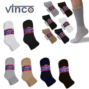 DIAMOND STAR Diabetic Ankle ,Crew Socks, Non-Binding Circulatory Doctor Approved Cushion Cotton Quarter Socks for Men’s Women’s 3,6,12 Pack 13-15 Big & Tall