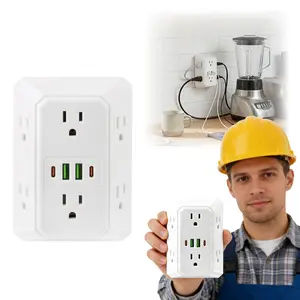 Quick Change Surge Protector- 4 USB & 2 AC Outlets, ETL Safety | Wall Charger for iPhone, Samsung, PS5, Cameras, Home Office