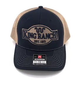King Ranch Navy/Khaki 3D Puff Embroidered Trucker Cap - Stylish and Long-lasting