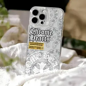 fashion Chrome Hearts Protective Phone Case Transparent Phone Case Cover For iPhone 16 15 14 13 12 11 Pro Max XR Plus