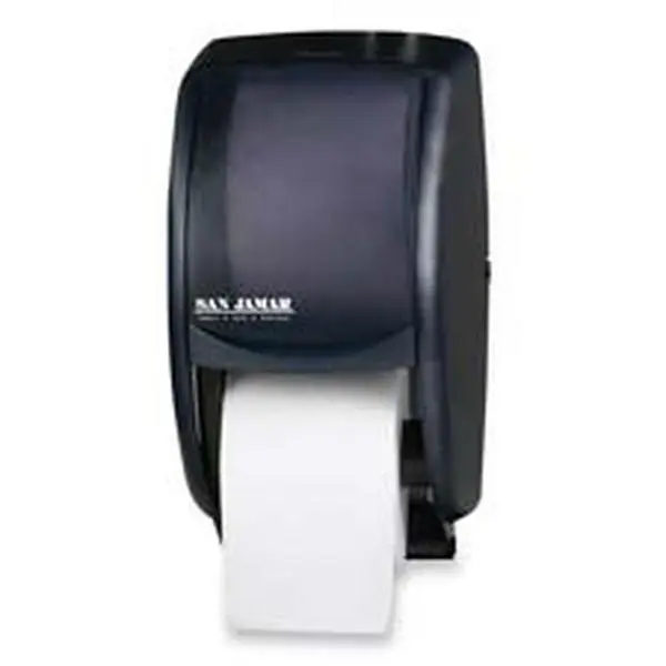 San Jamar SJMR3500TBK Bathroom Tissue Dispenser - Black-Pearl, Compact Design, 7.50in x 7in x 12.75in, protects fresh roll, Roll Protection