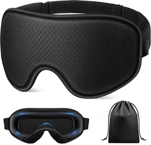 2-Packs Lights Out Weighted Eye Mask | Mellow Sleep – Strapless 360° Wraparound Sleep 3D Mask, Deep Pressure Relaxation Eye Mask for Better Sleep, Soft Comfortable Light Blocking Eye Mask for Travel, Naps & Stress Relief