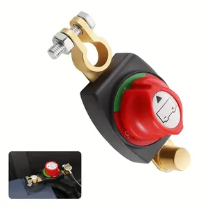 Durable Battery Disconnect Switch, Third Generation Top Battery Terminal, Suitable for Cars, Rvs, Boats, Negative Terminal On/off