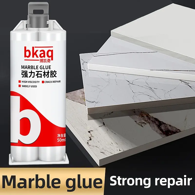 50ML Strong Stone Glue with Tools, Wide Application Range, Ceramic Tile Repair, Crack Repair, Toilet Bowl Fix, Marble Adhesive, Stone Board Restoration