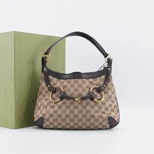 Pre-owned GUCCI pvc Shoulder Bags GG Canvas Horsebit Shoulder Bag BGP210419