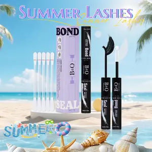 【2IN1 Bond & Seal 】B&Q Waterproof Lash Cluster Glue,Latex-free Gentle Formula,Stronghold Long Lasting 48-72h Wear for DIY Lashes,Clear/White Black,Eyelash Adhesive,Removable,Lash Application Tools with Remover Swab,Makeup Cosmetic #dealsforyoudays