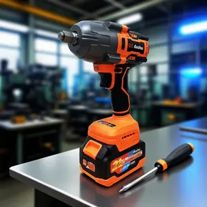 Brushless Electric Wrench, Lithium Battery Rechargeable Impact Wrench, High Torque, Scaffolding Worker Electric Socket, Powerful Pneumatic Car Repair Tool