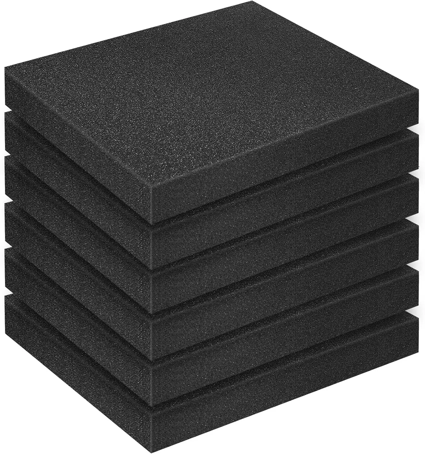 6-Piece Cuttable Polyurethane Foam Sheet Set Pack, 16x12x2in Pads for Case Inserts, Tool Box Storage, Home Organizer Crafts, Cuttable Pads