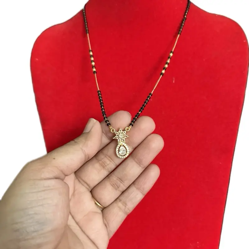 Traditional AD Mangalsutra Necklace - Culturally-Inspired, Ethnic Style, Ornate Traditional Necklaces for Indian Bridal Weddings, Cultural Ceremonies, Culturally-Inspired Necklaces