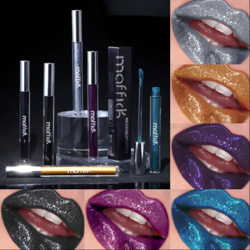 Maffick Lip Gloss Set, Non-Sticky Matte & Shimmer Finish, Sweet Cool Style, Wholesale Bulk Available, Perfect for Daily Use