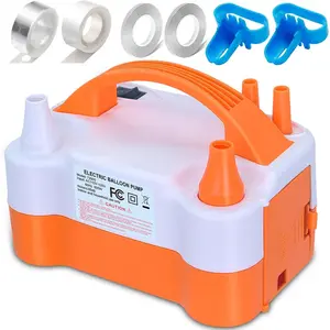 CUSZOY 600W Electric Balloon Pump + 6 Arch Kits Dual Nozzle 2 Modes W/ Tying Tools Tape Ribbon For Party Wedding