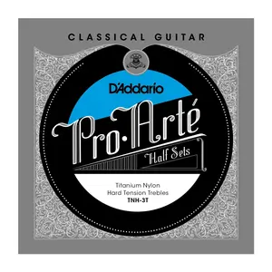 D'Addario TNH-3T Pro-Arte Titanium Nylon Classical Guitar Half Set, Hard Tension