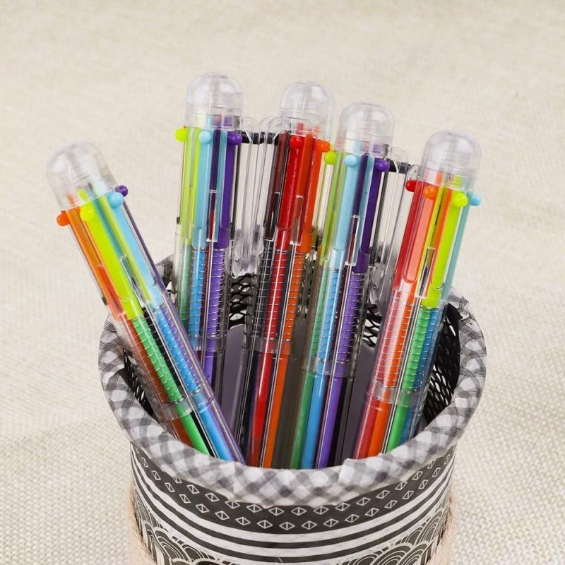 60 Pcs 30 Sets Student Gifts 0.5mm 6-Color Retractable Ballpoint Pens with Motivational Cards End of Year Presents from Teacher for School  Office Supplies