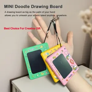 Aston Digital Small Model LCD Writing Tablet for Kids Mini Drawing Pad Rechargeable Mess Free Coloring Board Learning Toys for 3-12 Year Old Boys Girls Creative Easter Gift Handwriting Pink Yellow Portable Screen
