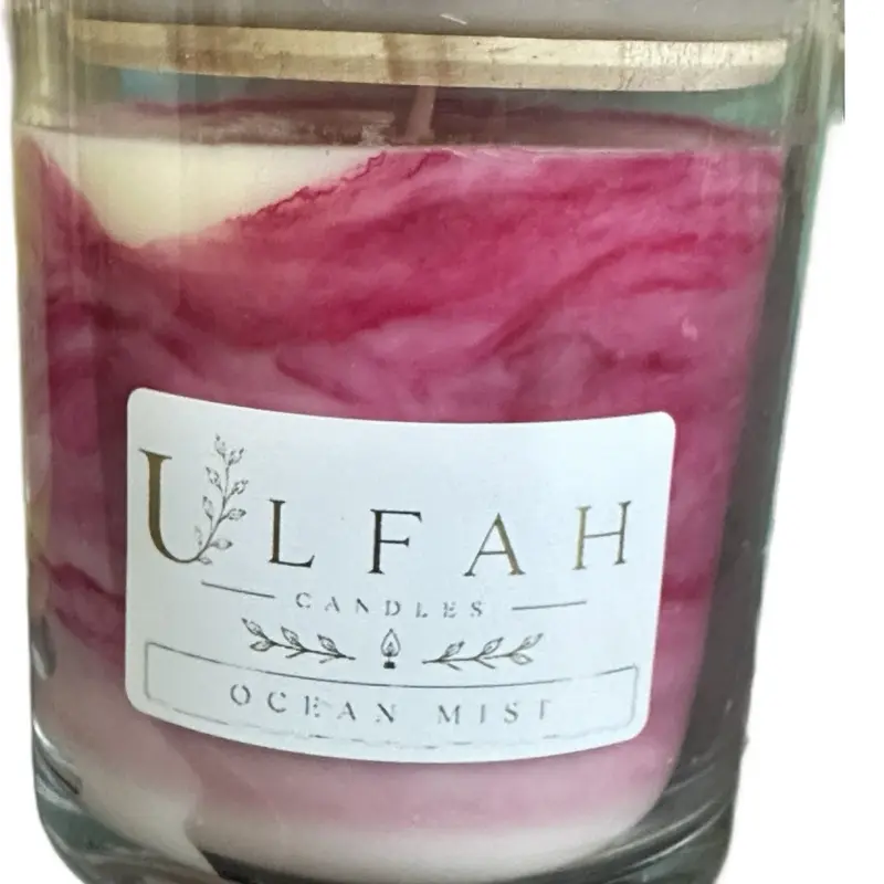 Ocean mist handcrafted candle