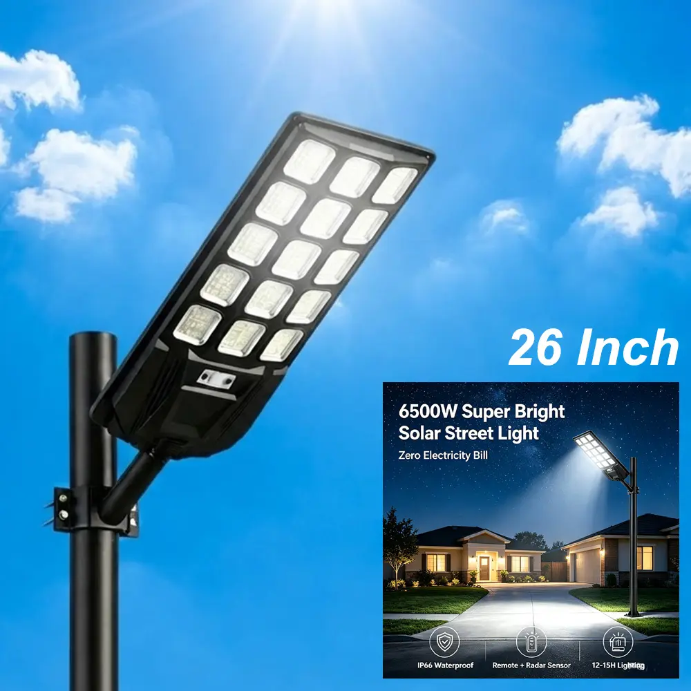 Solar Street Light with Motion Sensor,Remote Control,IP66 Waterproof Security Light,for Wall Mount, Entryway, Driveway,Garden