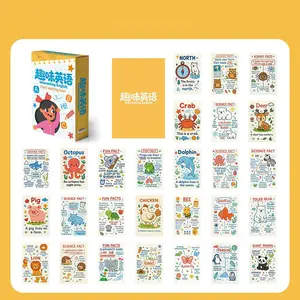 55pcs Fun English Flashcards, Vocabulary Learning Cards, Engaging Picture Flashcards, Visual Stimulation Cards, Ideal for Language Study