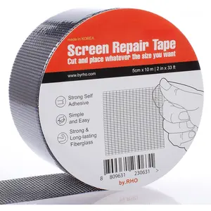 by.RHO Window Screen Repair Tape, Black, 2in x 33ft, Fiberglass Repair Kit for Window Screen and Screen Door Tears Holes, 3-Layer Strong Adhesive Waterproof Weatherproof Mesh Repair