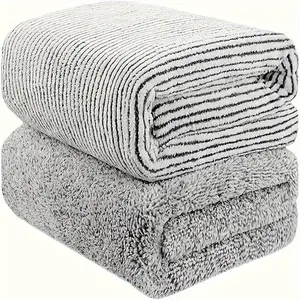 2 Counts Absorbent Bath Towels | Soft & Comfortable | Versatile for Bathing, Beach & Swimming | Ideal for Daily & Outdoor Use