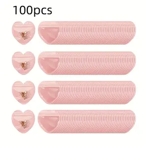 100 Heart Jewelry Bags, Elegant Jewelry Storage Box with Heart Cutout Design, Ideal Gift Packaging for Weddings, Birthdays, Valentine's Day, Christmas