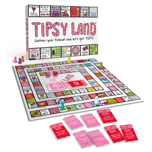 Tipsy Land Party Board Game - Fun Adult Drinking Game for Girl's Night - Created by Two Women from Texas - Ideal for Group Settings and Easy to Play