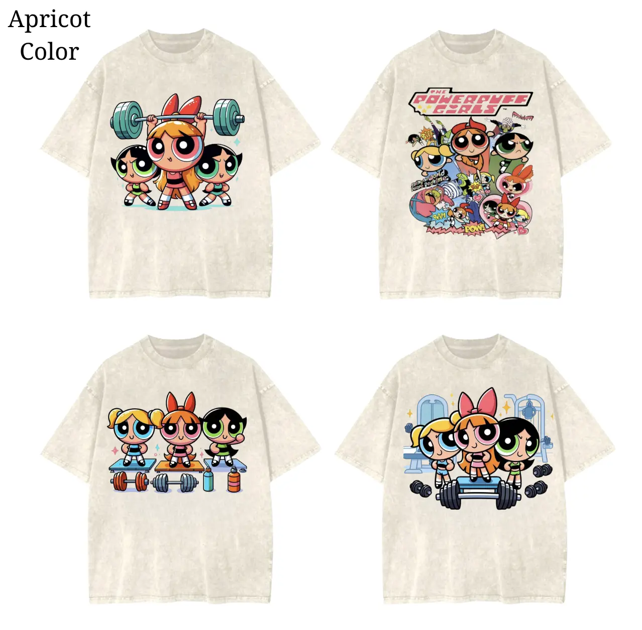 Bubleess #Powerpuffff Girls Gym Cute Shirt, Gym Shirt, Graphic Gym Shirt, Vintage Washed Tee Contton, Gym Shirt Women, For Men, Ful Size
