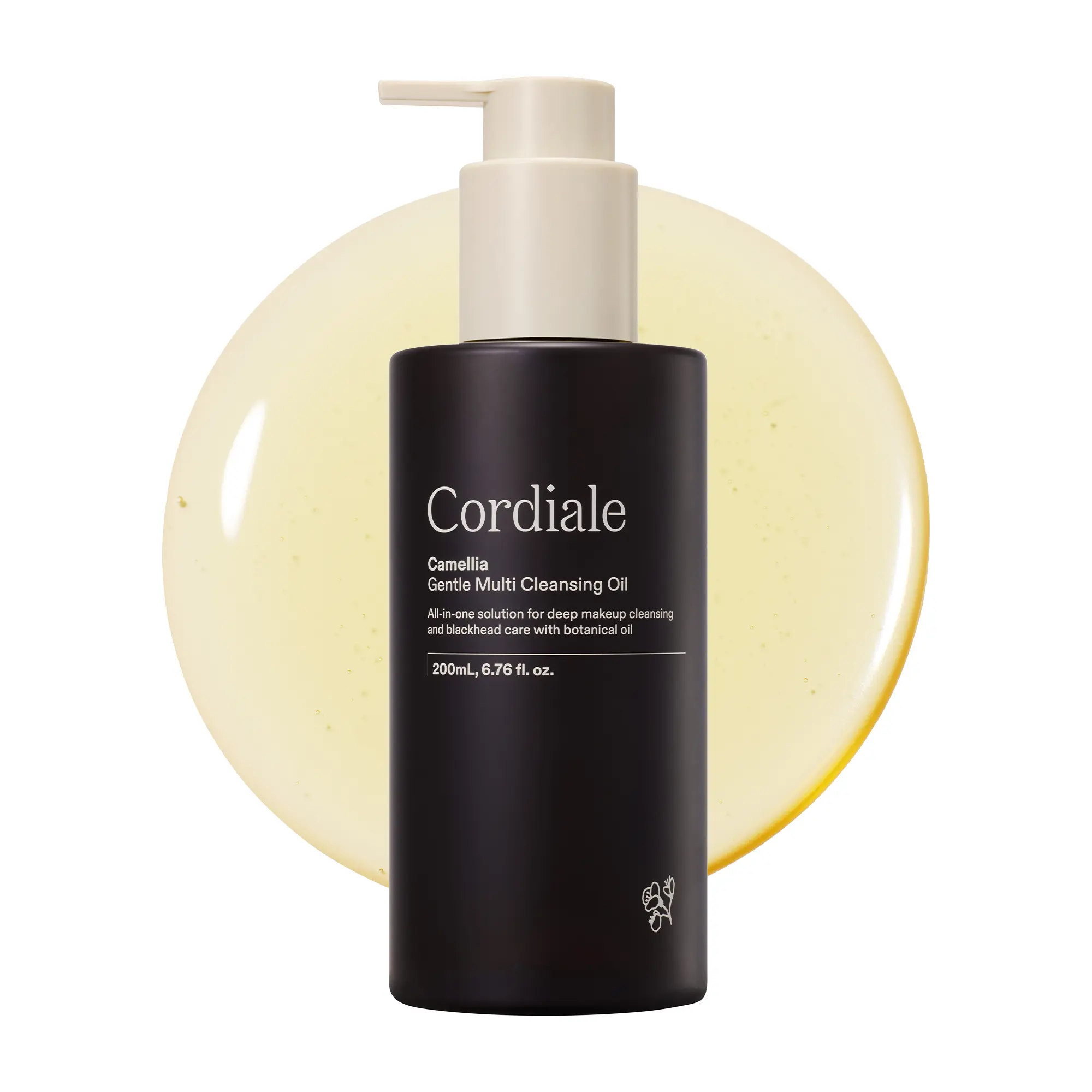 CORDIALE Camellia Gentle Multi Cleansing Oil, Korean Oil Cleanser for Face, Makeup Remover for Waterproof Makeup & Sunscreen, Blackhead & Pore Care, Sensitive Skin, 200 mL