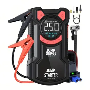【PJ100】Upgraded Portable Car Jump Starter Digital Tire Air Inflator, Multi-functional Vehicle Battery Power Bank, Auto Emergency Battery Booster & Roadside Rescue Tool，Father's Day gift prevent battery drain emergency vehicle