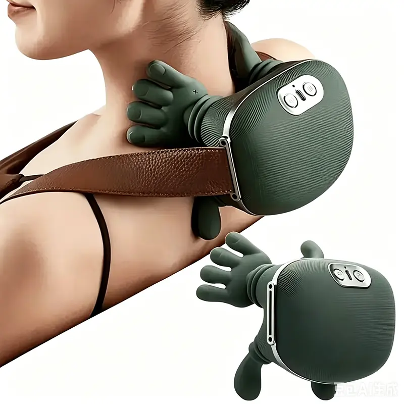 USB Rechargeable Multifunctional Electric Massager - Neck Shoulder Relaxer, Gentle Acupressure Tool, Deep Tissue Muscle Massagers for Therapy, Compact Lightweight Kneading Pillow for Shoulders Neck Lower Abdomen, Unisex Gift